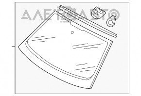 Parbriz Audi Q3 8U 15-18 cu senzor de ploaie, SAINT-GLOBAL SEKURIT, nisip, aer pe margine