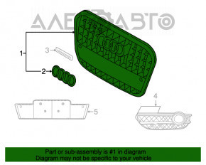 Grila radiatorului asamblată Audi Q3 8U 15 fără senzori de parcare