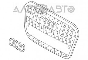 Решетка радиатора grill в сборе Audi Q3 8U 15 под парктроники