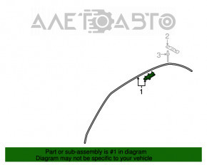 Garnitură de acoperiș și geam lateral dreapta Audi Q3 8U 15-18 crom