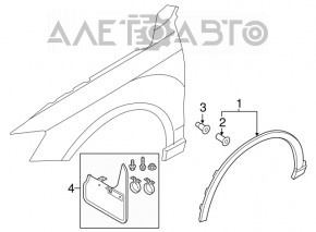 Capacul aripii fata stanga Audi Q3 8U 15-18 este uzat.