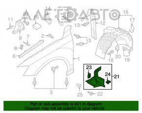 Protecție bara față stânga Audi Q3 8U 15 nou OEM original