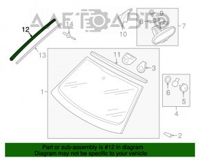 Moldura parbrizului stâng Audi Q3 8U 15-18