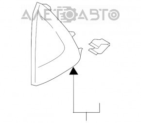 Capacul panoului frontal lateral stânga Audi Q3 8U 15-18 negru