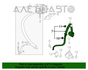 Centura de siguranță centrală spate Audi Q3 8U 15-18 negru