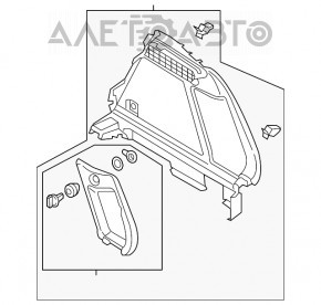 Обшивка арки левая Audi Q3 8U 15-18 черная OEM