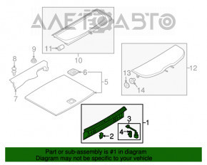 Capac portbagaj Audi Q3 8U 15-18, negru