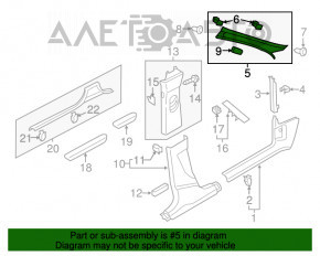 Capacul suportului frontal stânga superior Audi Q3 8U 15-18 negru