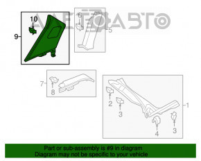 Capac spate stânga a geamului Audi Q3 8U 15-18, neagră