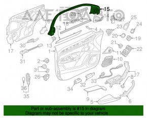 Cadru ușă interioară față stânga Audi Q3 8U 15-18 negru