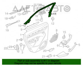 Cadru ușă interioară spate dreapta Audi Q3 8U 15-18 negru