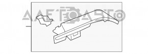 Накладка задней стойки центральная левая Audi Q3 8U 15-18 черная