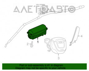 Airbagul de pasager din bordul Audi Q3 8U 15-18