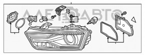 Far fata stanga naked Audi Q3 8U 16-18 xenon nou original OEM