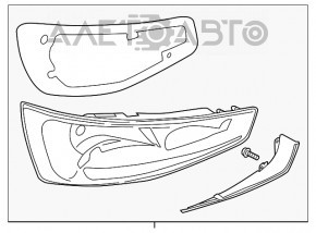 Фонарь правый Audi Q3 8U 16-18