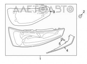 Фонарь правый Audi Q3 8U 16-18