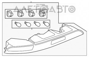 Lampa spate stânga a bumperului Audi Q3 8U 15-18