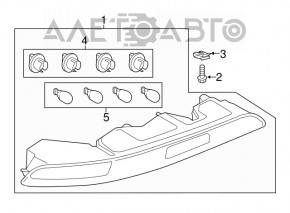 Lampa spate stânga a bumperului Audi Q3 8U 15-18