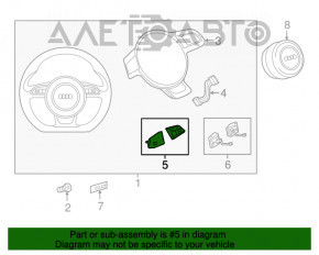 Butonul de control de pe volanul Audi Q3 8U 15-18