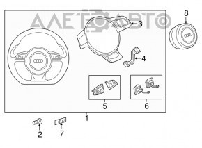 Butonul de control de pe volanul Audi Q3 8U 15-18