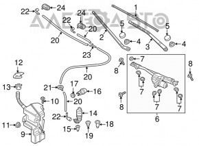 Rezervorul de spălare a parbrizului Audi Q3 8U 15-18 pentru spălarea farurilor fără senzor și capac nou OEM original