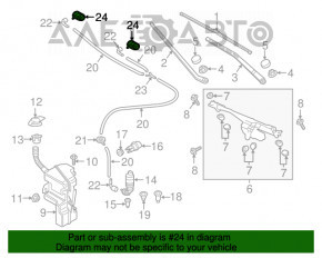 Injectoarele de spălare a parbrizului stânga Audi Q3 8U 15-18 cu încălzire