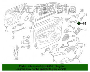 Controlul oglinzilor electrice stânga față Audi Q3 8U 15-18 crom