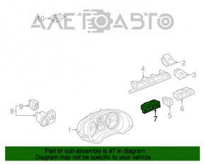 Blocul de butoane de pe panoul frontal stânga al Audi Q3 8U 15-18 sub Drive select