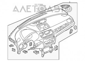 Panoul frontal fără AIRBAG pentru Audi Q3 8U 15-18, negru