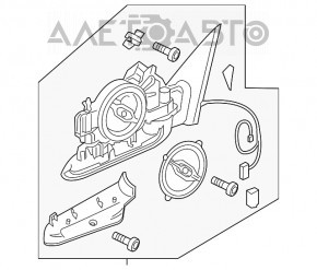 Зеркало боковое правое Audi Q3 8U 15-18 поворотник, подогрев