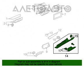 Capacul genunchiului șoferului Audi Q3 8U 15-18 gri