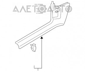 Capacul stâlpului frontal stânga de jos Audi Q3 8U 15-18 negru, zgârieturi