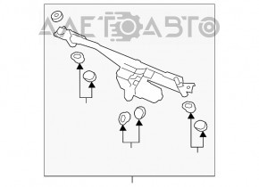 Trapezul de curățare a parbrizului cu motor pentru Audi Q3 8U 15-18