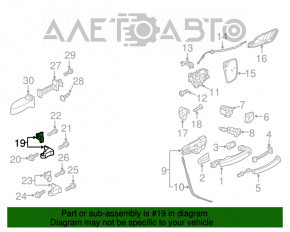 Петля двери верхняя передняя левая Audi Q3 8U 15-18