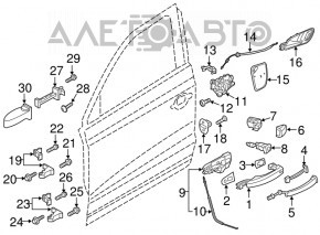 Петля двери верхняя передняя левая Audi Q3 8U 15-18