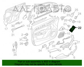 Controlul geamului electric din față, stânga, pentru Audi Q3 8U 15-18, negru.