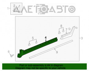 Bara fata dreapta mare Buick Encore 13-19 grafita