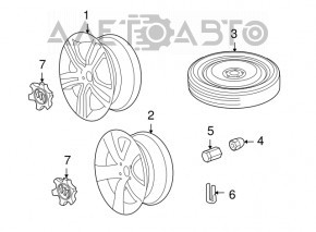 Гайка колесная d21 M14x1.5 GMC Terrain 10-17 тип 1