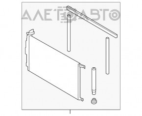 Radiatorul condensatorului de aer condiționat Hyundai Elantra AD 17-20 2.0 nou OEM original