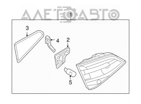 Lampa interioară pentru capacul portbagajului dreapta Audi A4 B8 08-12 pre-restilizare, sedan, cu LED-uri, nou, neoriginal