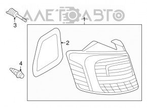 Lampa exterioară aripă stângă VW Jetta 15-18 SUA cu LED-uri, hibrid, nou, neoriginal.