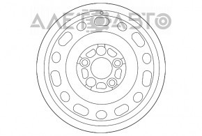 Roată de fier de 16 inch Mazda 3 14-18 BM