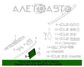 Площадка под номер двери багажника Mercedes W167 GLE 350 450 20-23