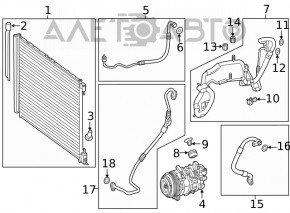 Компрессор кондиционера Mercedes W167 GLE 450 22-23 3.0h поплавлен, на запчасти