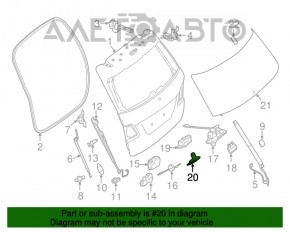 Capacul încuietorii portbagajului Mercedes W167 GLE 350 450 20-23