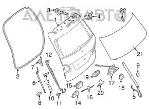 Capacul încuietorii portbagajului Mercedes W167 GLE 350 450 20-23