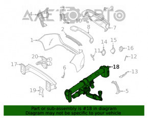 Amplificatorul de bara spate pentru Mercedes W167 GLE 350 450 20-23, din metal, pentru carlig de remorcare.