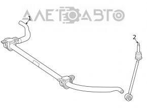 Bară stabilizatoare față stânga Mercedes W167 GLE 350 450 20-23