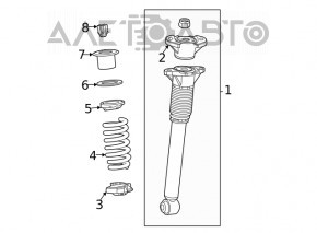 Amortizor spate stanga Mercedes W167 GLE 450 20-23 AWD nou original