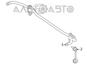 Biela stabilizator spate stanga Mercedes W167 GLE 350 450 20-23 nou original